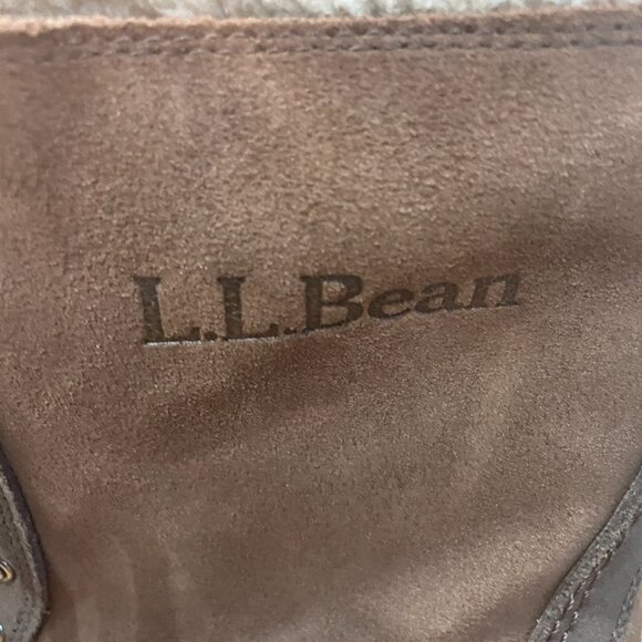 Vtg L.L.Bean Brown Leather Felt Lined Duck Chore Hunt Winter Boots 12 - Picture 3 of 8